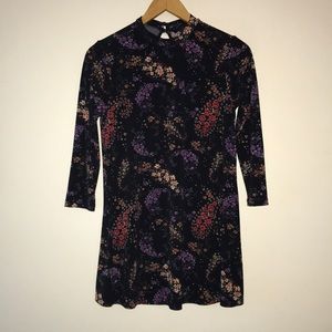 Black floral dress, perfect for any season